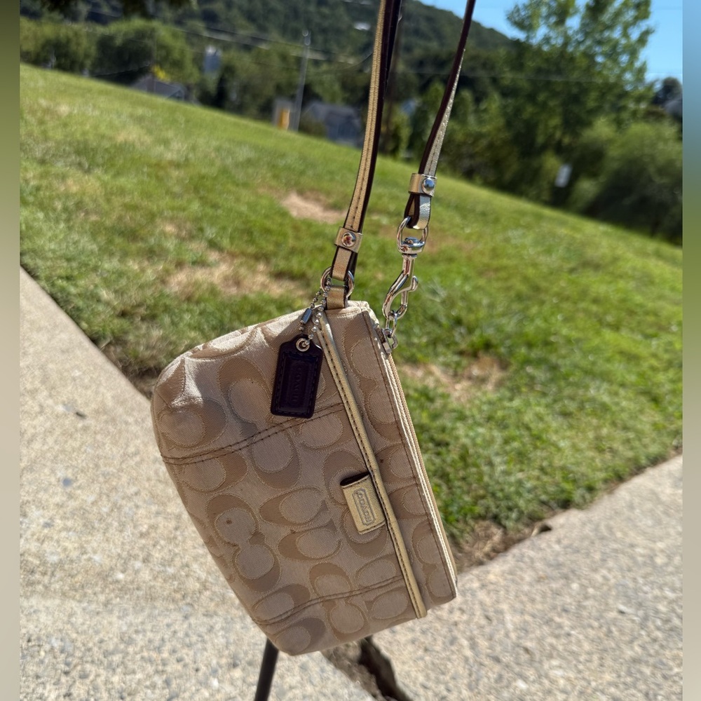 Coach Elegant‎ Beige Designer Wristlet